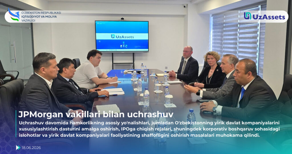 JPMorgan vakillari bilan uchrashuv