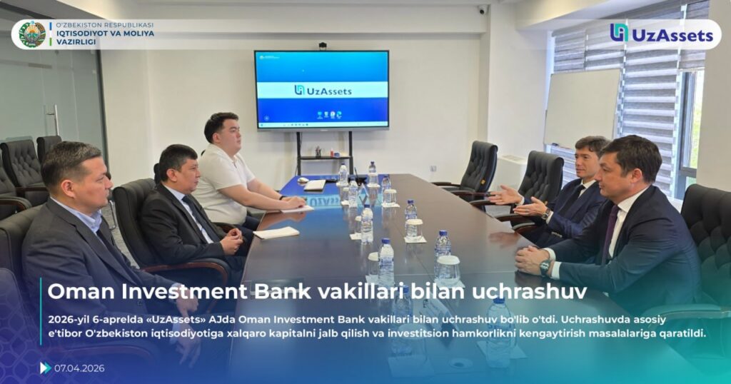 Oman Investment Bank vakillari bilan uchrashuv