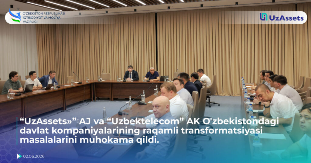 «UzAssets» AJ va «Uzbektelecom» AK O‘zbekistondagi davlat kompaniyalarining raqamli transformatsiyasi masalalarini muhokama qildi
