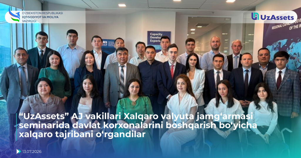 “UzAssets” AJ vakillari Xalqaro valyuta jamg‘armasi seminarida davlat korxonalarini boshqarish bo‘yicha xalqaro tajribani o‘rgandilar