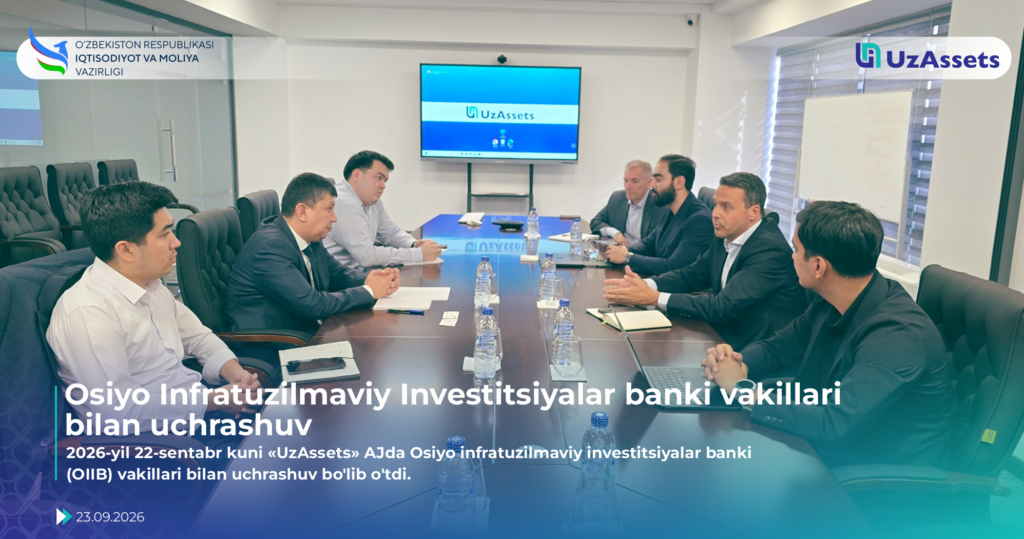 Osiyo Infratuzilmaviy Investitsiyalar banki vakillari bilan uchrashuv