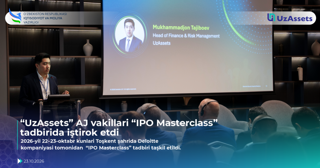 &laquo;UzAssets&raquo; AJ vakillari IPO Masterclass tadbirida iştirok etdi